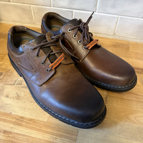 Dockers Shoes Size 11 M Dress Lace Up Oxford 33802 Brown Leather Comfort NWOB - Picture 1 of 12